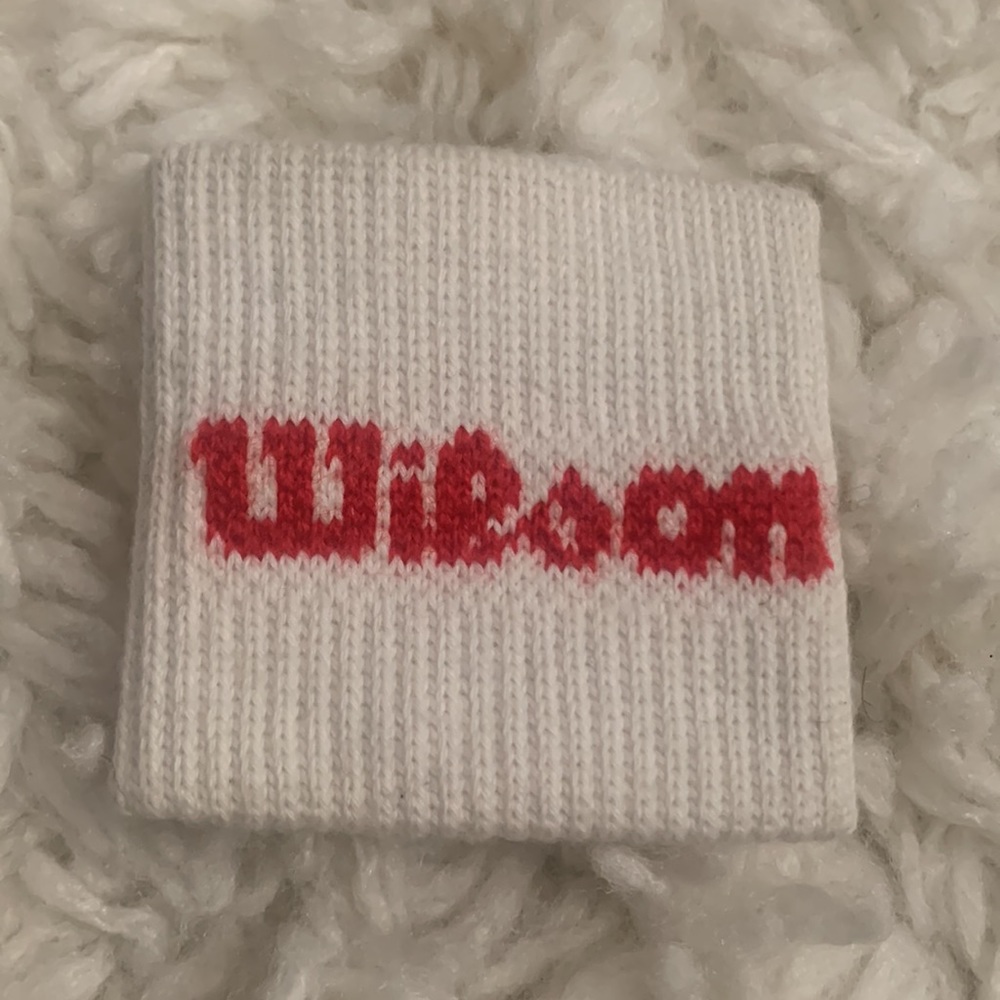 VINTAGE Wilson Red White Tennis Wristband
